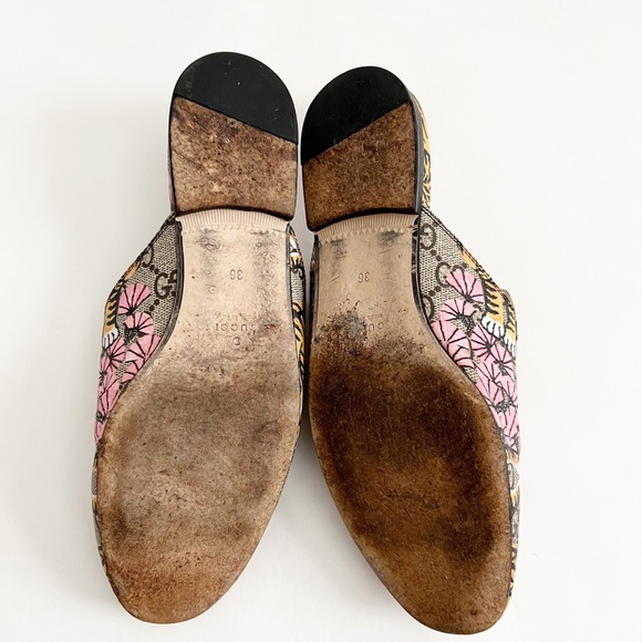Gucci Monogram Bengal Print Slip on Loafer Slides Size 36 - Picture 10 of 10